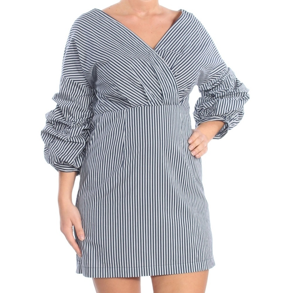 JOA Just One Answer Striped Dress Size M Blue